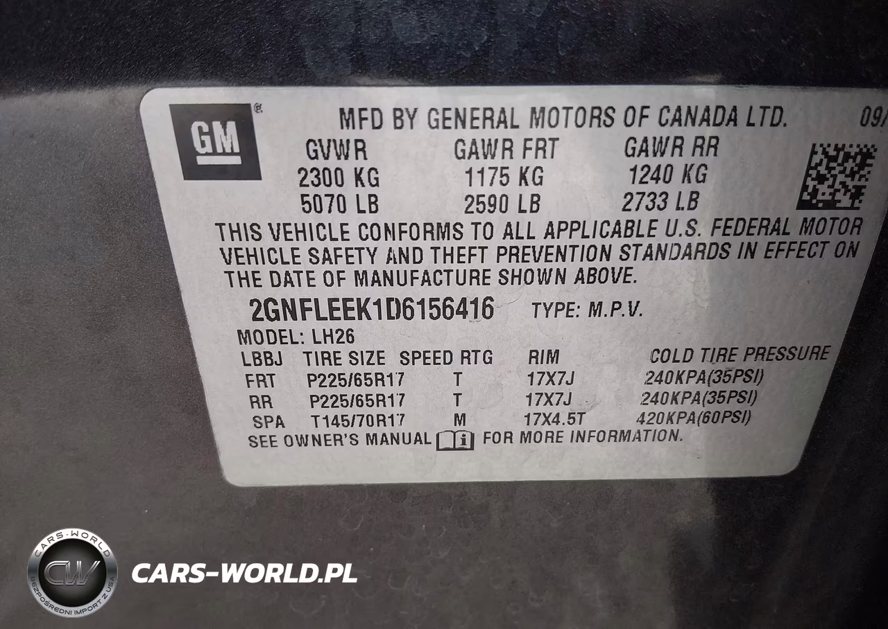 2013 Chevrolet Equinox Lt VIN:2GNFLEEK1D6156416 - 9