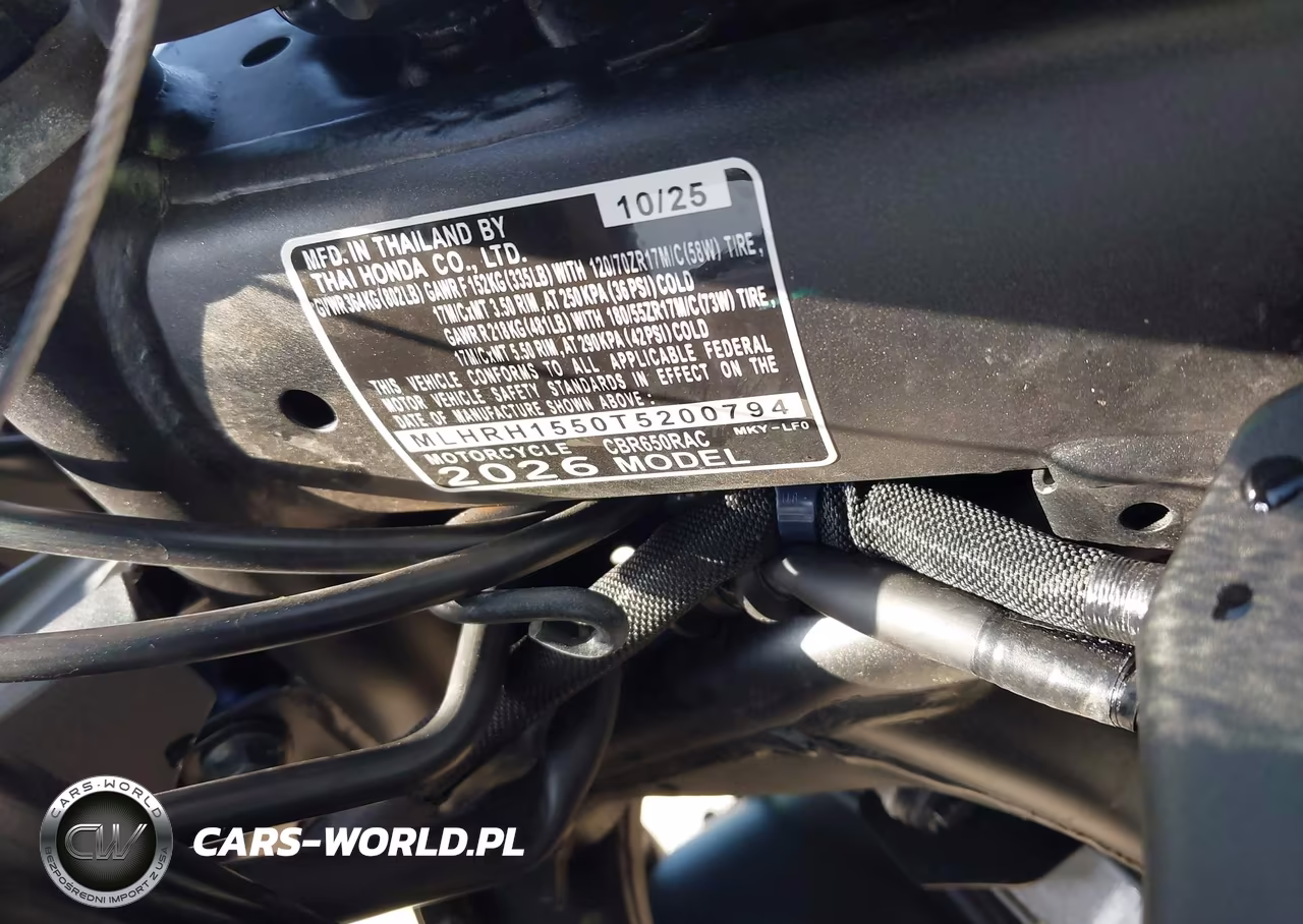 2026 Honda Cbr650 R VIN:MLHRH1550T5200794 - 10