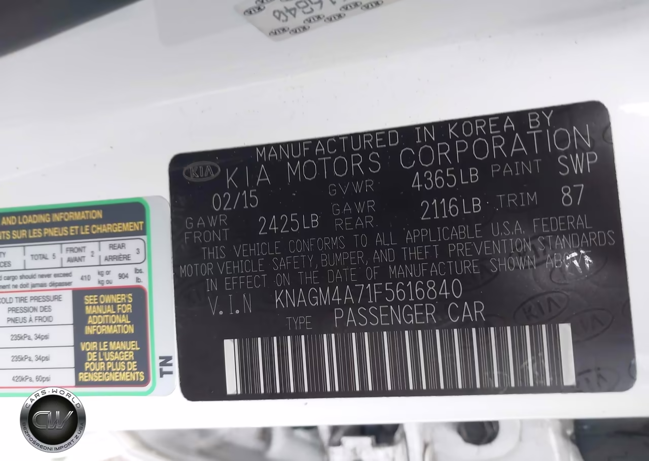 2015 Kia Optima Lx VIN:KNAGM4A71F5616840 - 9