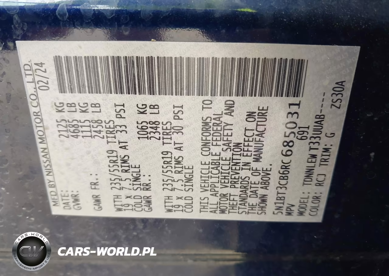 2024 Nissan Rogue Sl Intelligent Awd VIN:5N1BT3CB6RC685031 - 9