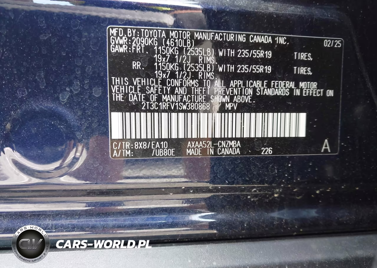 2025 Toyota Rav4 Xle Premium VIN:2T3C1RFV1SW380868 - 9