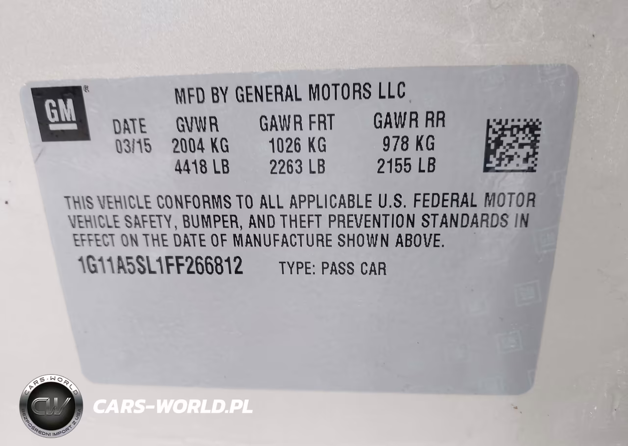 2015 Chevrolet Malibu 1Fl VIN:1G11A5SL1FF266812 - 9