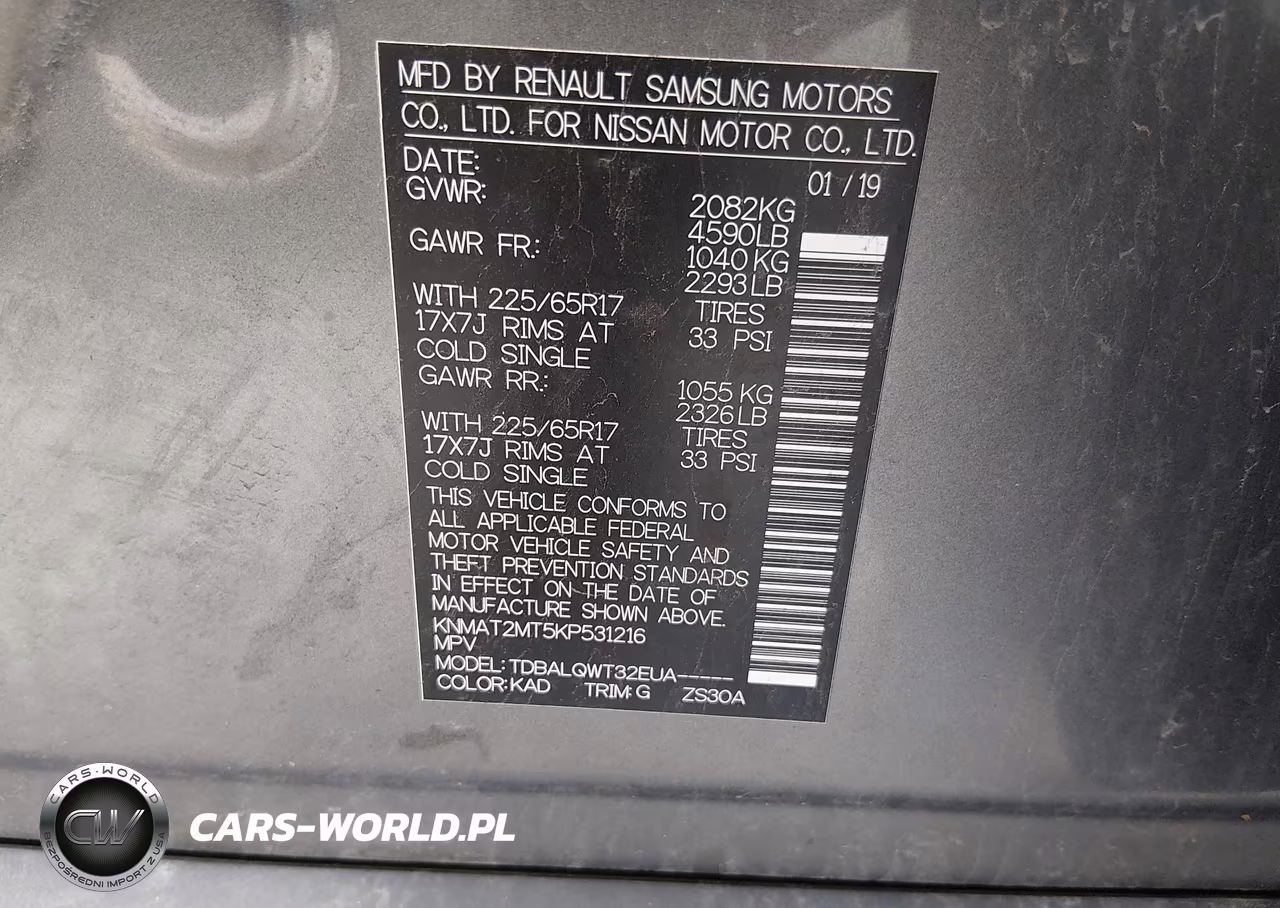 2019 Nissan Rogue Sv VIN:KNMAT2MT5KP531216 - 9
