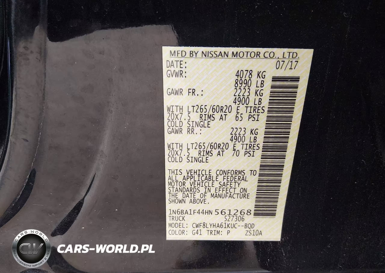 2017 Nissan Titan Xd Platinum Reserve Diesel VIN:1N6BA1F44HN561268 - 9