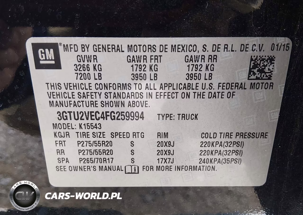 2015 GMC Sierra 1500 Slt VIN:3GTU2VEC4FG259994 - 9