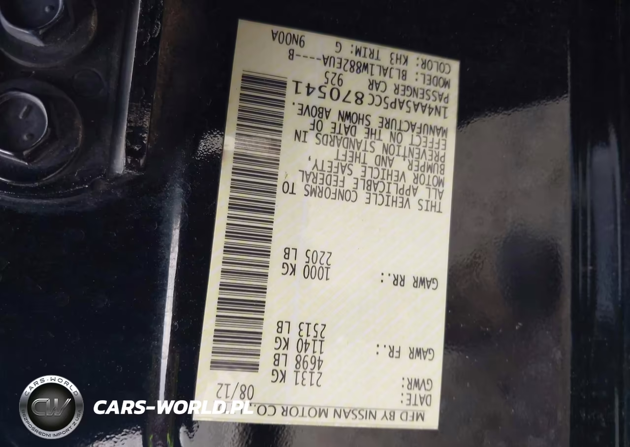 2012 Nissan Maxima 3.5 Sv VIN:1N4AA5AP5CC870541 - 9