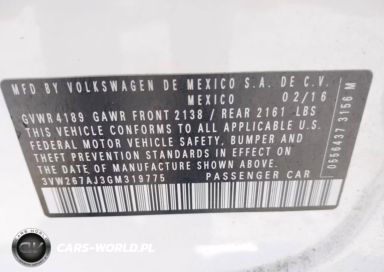 2016 Volkswagen Jetta 1.4T S VIN:3VW267AJ3GM319775 - 9