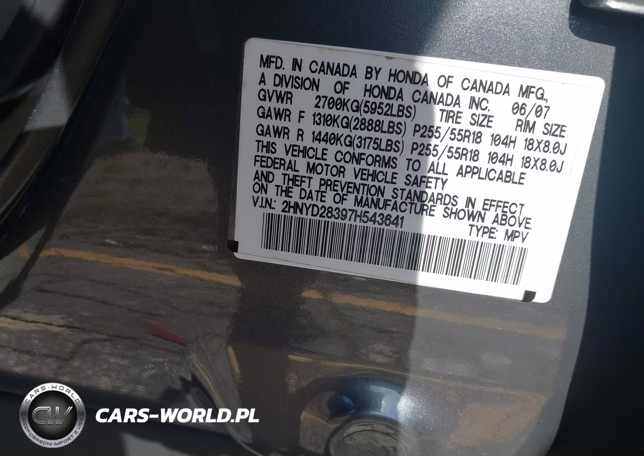 2007 Acura Mdx Technology Package VIN:2HNYD28397H543641 - 9