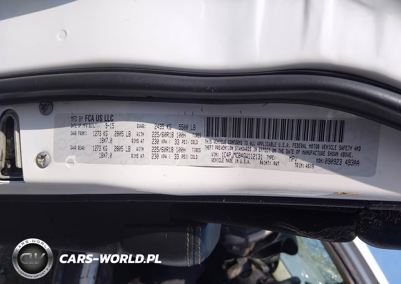 2016 Jeep Cherokee Altitude VIN:1C4PJMCB4GW112131 - 9