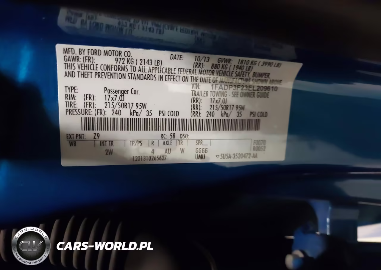 2014 Ford Focus Se VIN:1FADP3F23EL209610 - 9