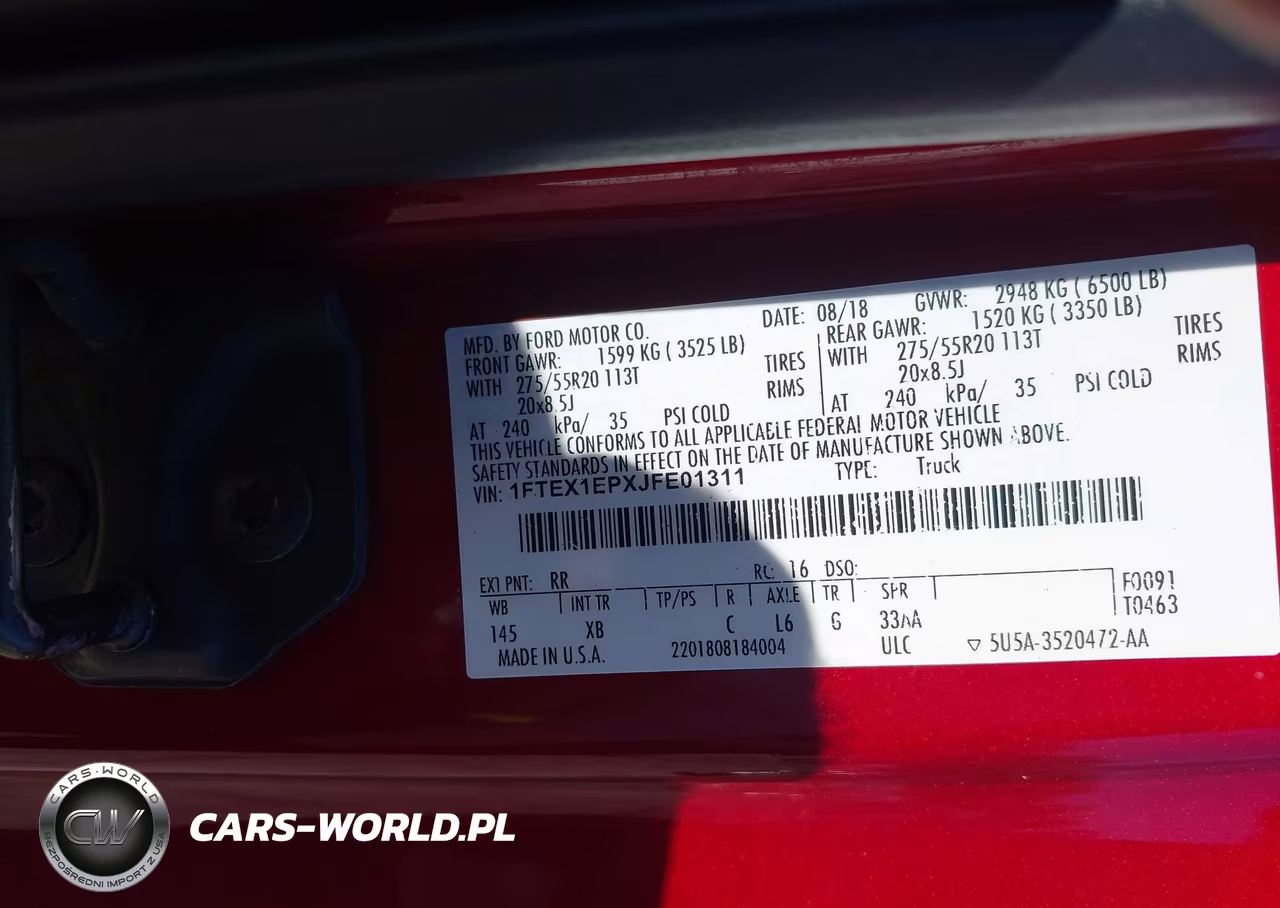 2018 Ford F-150 Lariat-Xl-Xlt VIN:1FTEX1EPXJFE01311 - 9