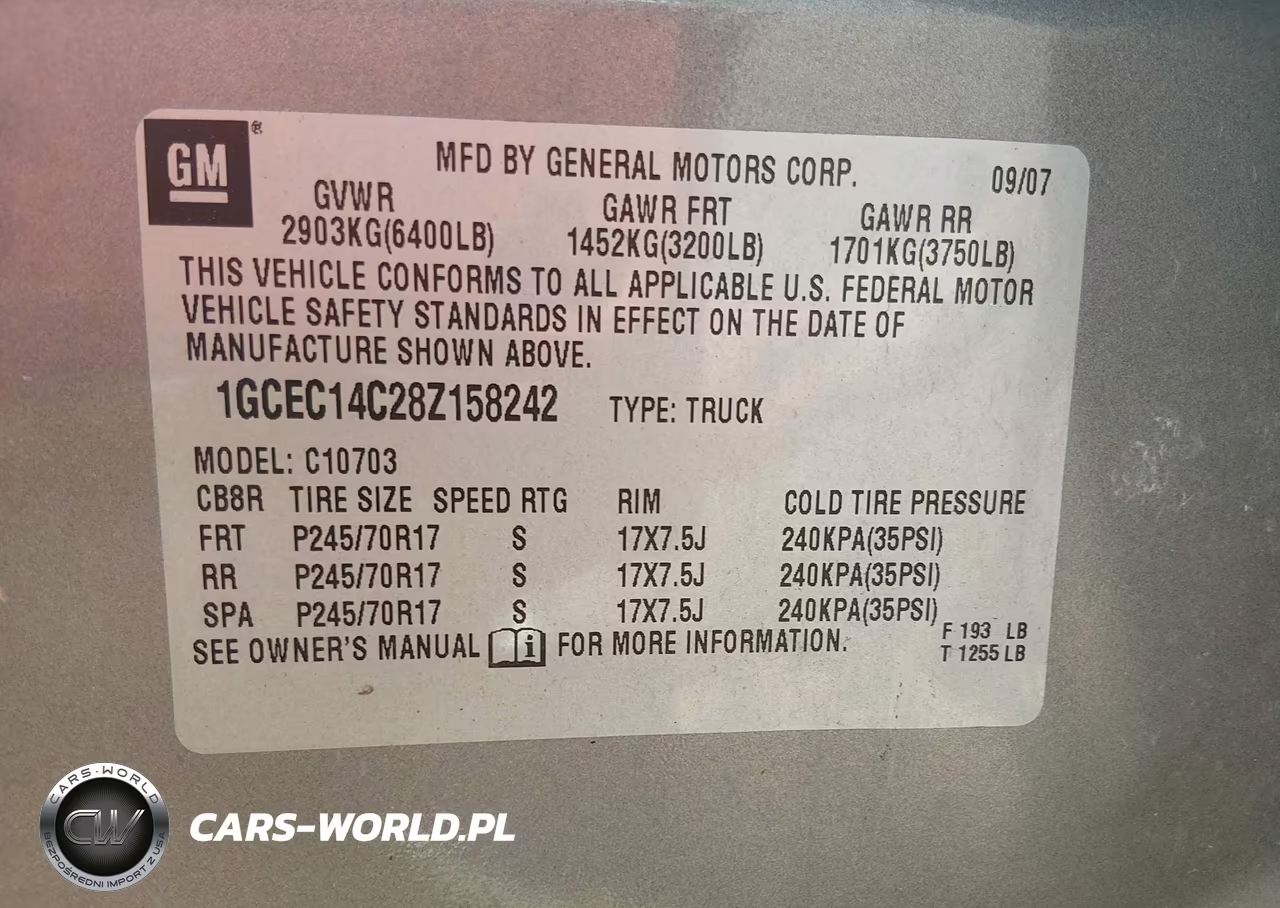 2008 Chevrolet Silverado 1500 Work Truck VIN:1GCEC14C28Z158242 - 9