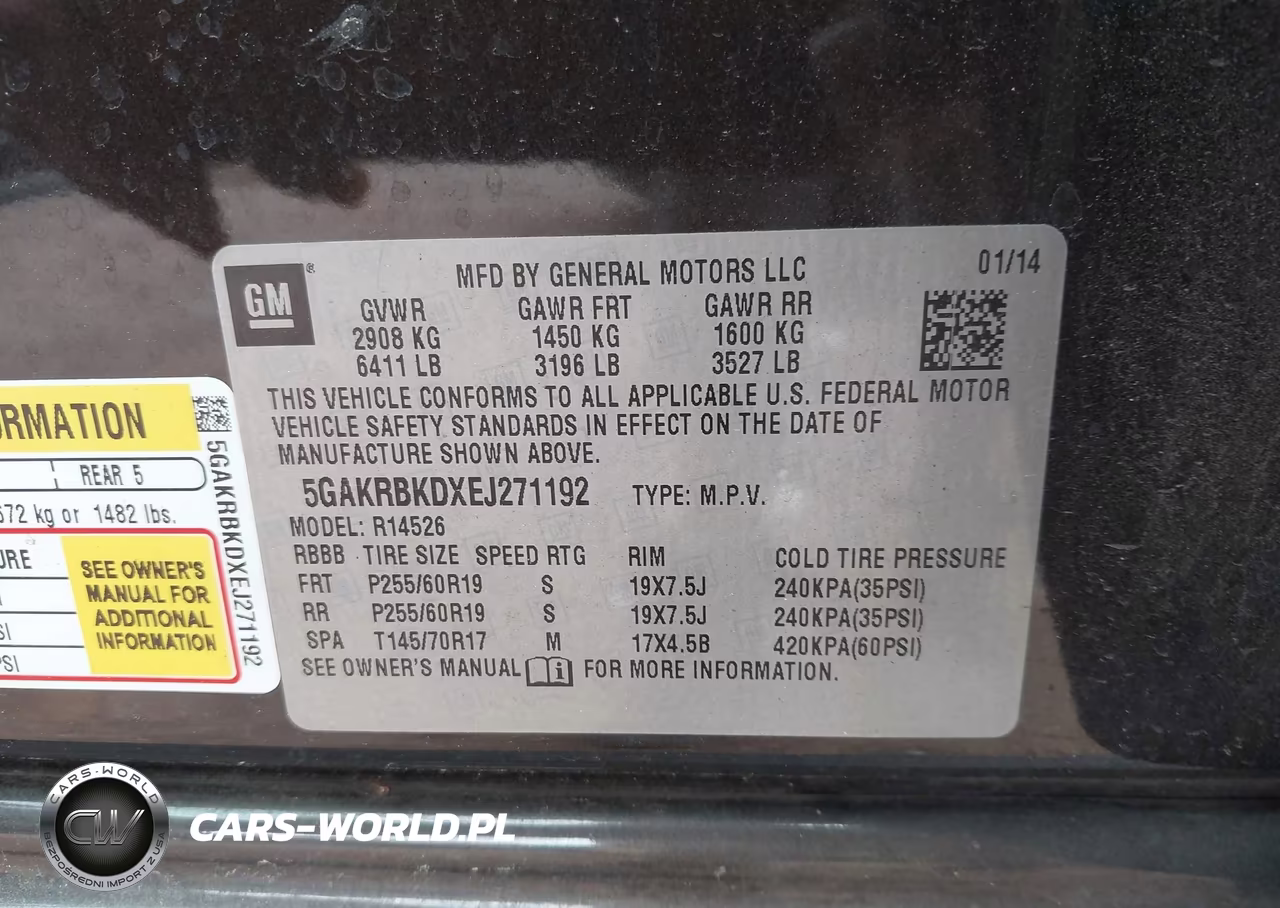 2014 Buick Enclave Leather VIN:5GAKRBKDXEJ271192 - 9