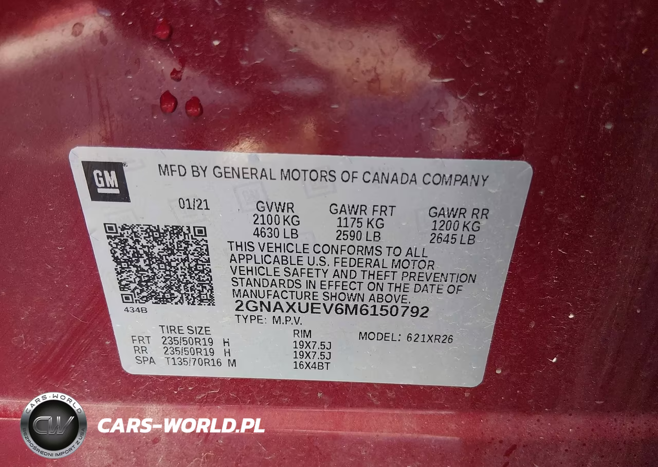 2021 Chevrolet Equinox Awd Lt VIN:2GNAXUEV6M6150792 - 9