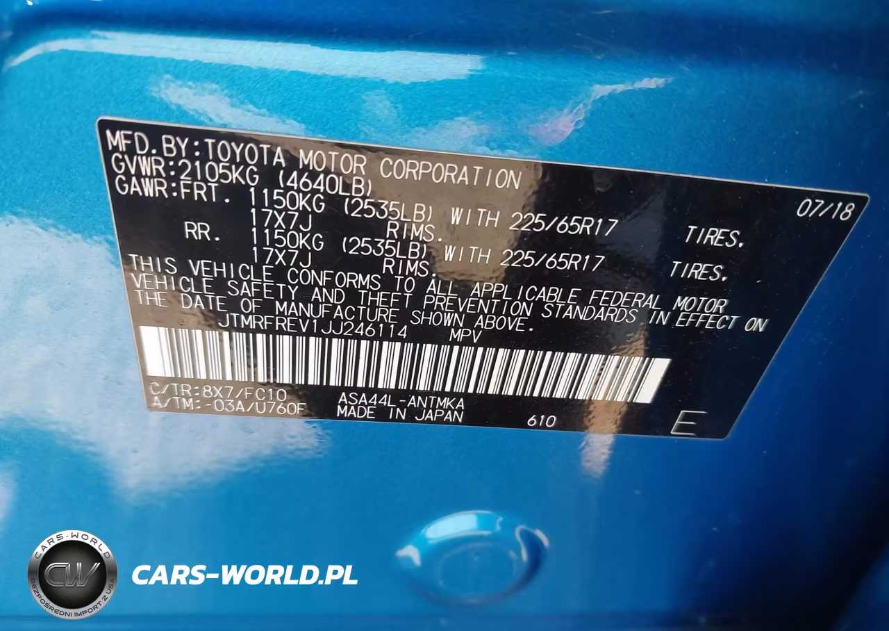 2018 Toyota Rav4 Xle VIN:JTMRFREV1JJ246114 - 9