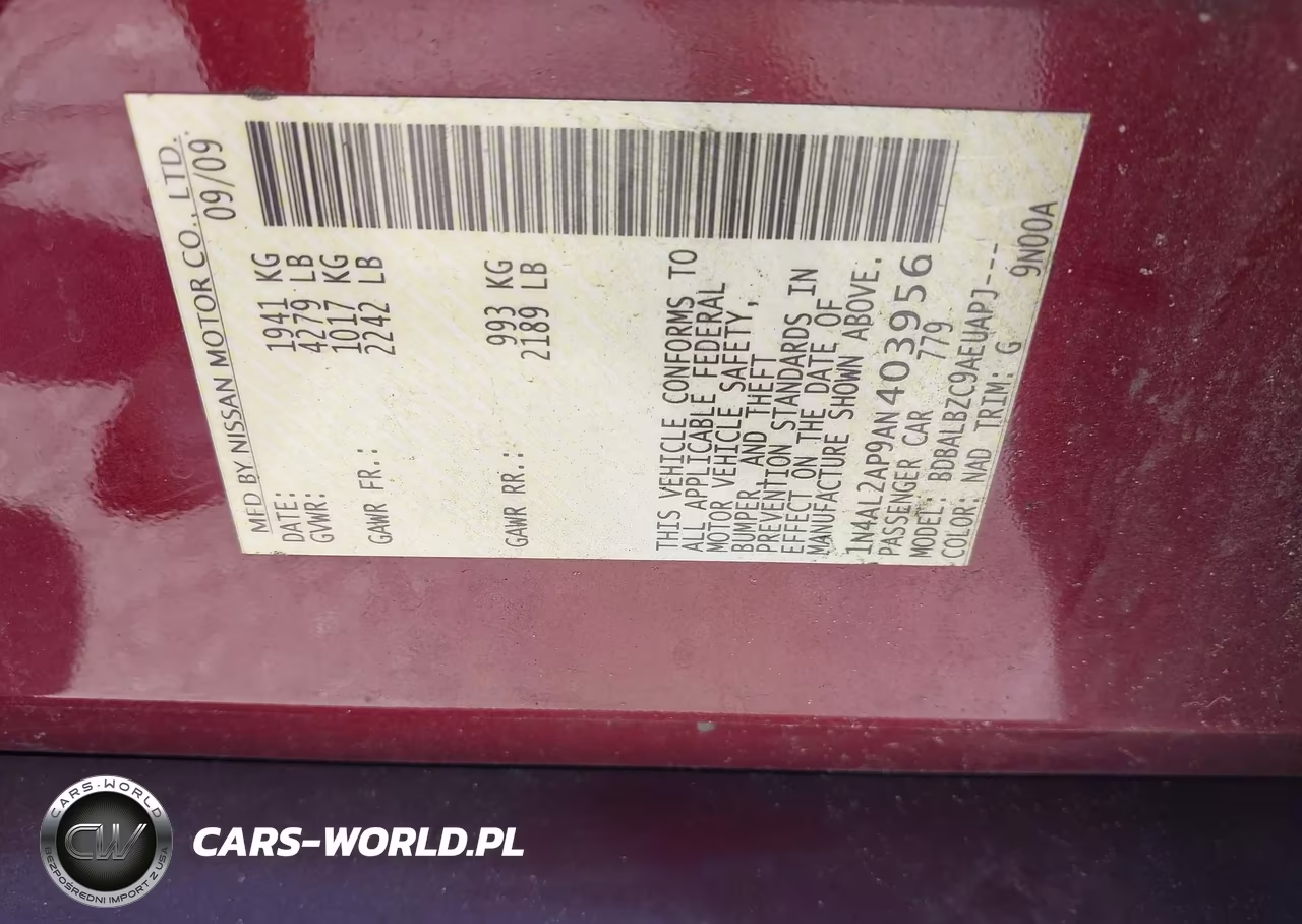 2010 Nissan Altima 2.5 S VIN:1N4AL2AP9AN403956 - 9