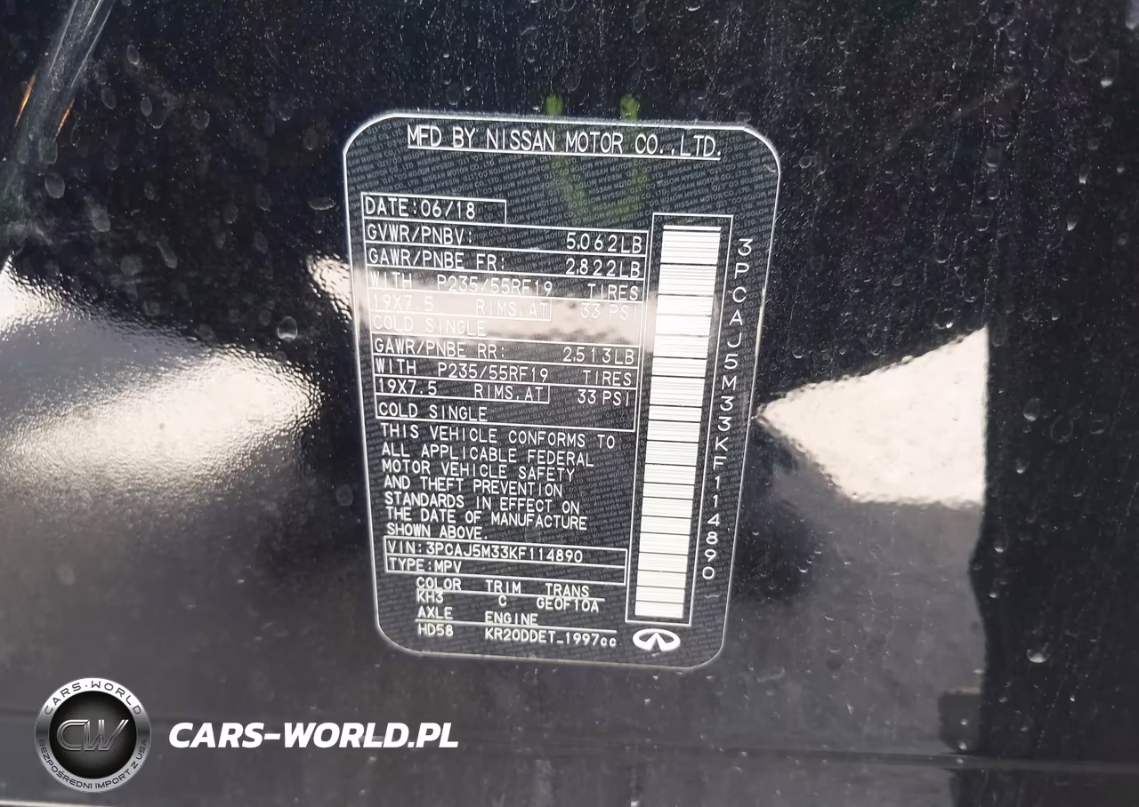 2019 Infiniti Qx50 Essential VIN:3PCAJ5M33KF114890 - 9