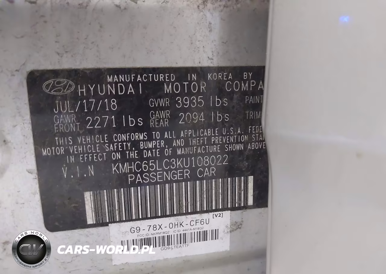 2019 Hyundai Ioniq Hybrid Blue VIN:KMHC65LC3KU108022 - 9