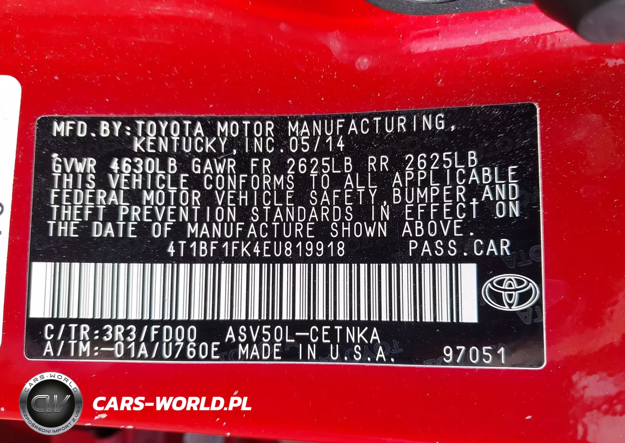 2014 Toyota Camry Le VIN:4T1BF1FK4EU819918 - 9
