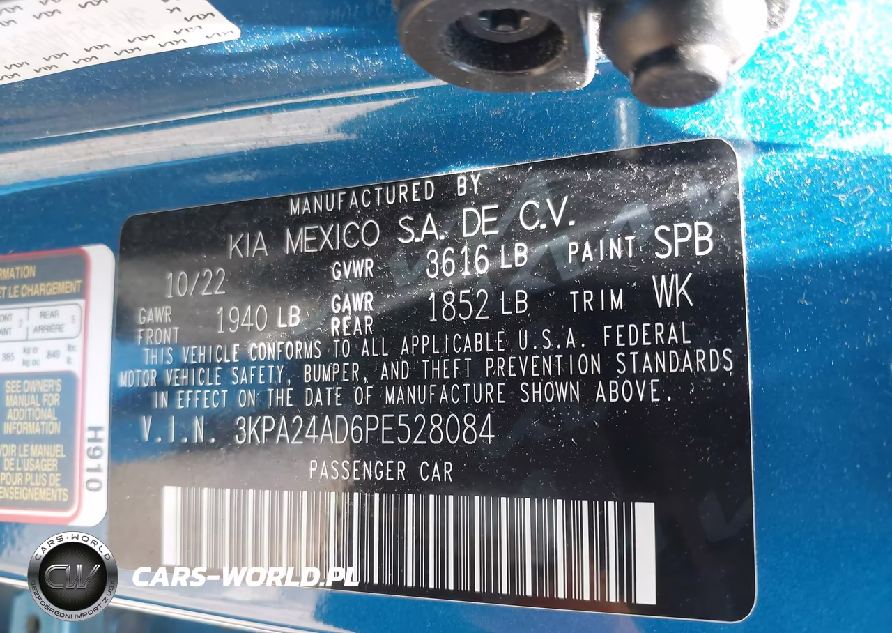 2023 Kia Rio S VIN:3KPA24AD6PE528084 - 9