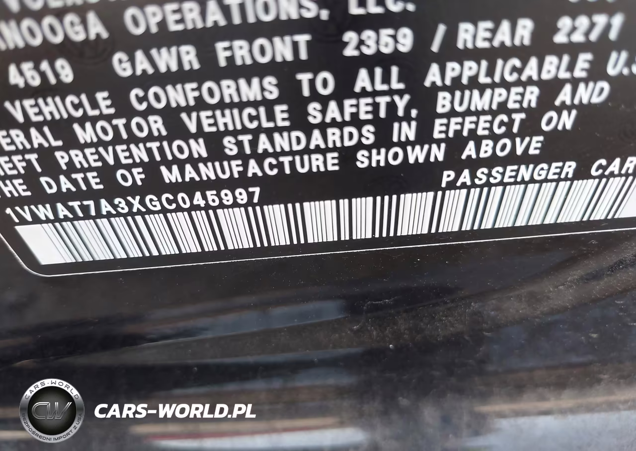 2016 Volkswagen Passat 1.8T R-Line VIN:1VWAT7A3XGC045997 - 9