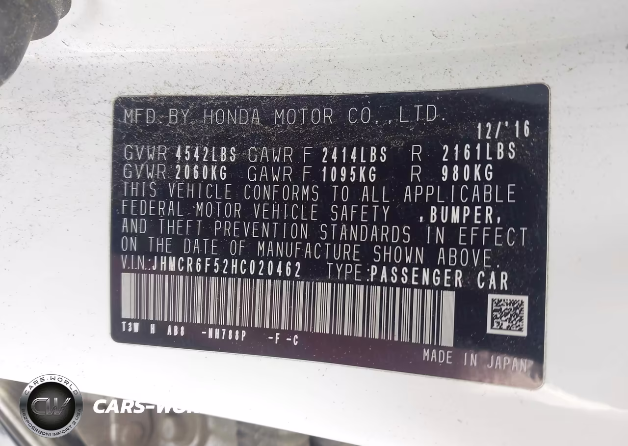 2017 Honda Accord Hybrid Ex-L VIN:JHMCR6F52HC020462 - 9