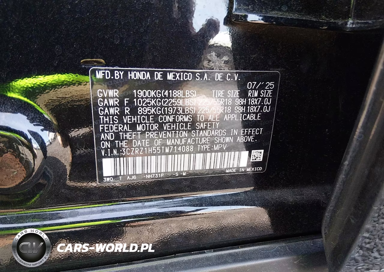 2026 Honda Hr-V Sport VIN:3CZRZ1H55TM714088 - 9