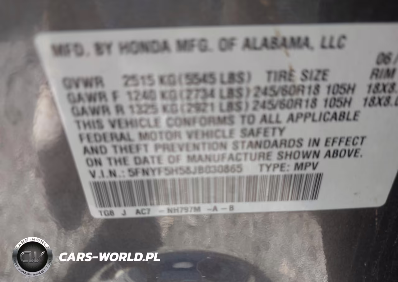 2018 Honda Pilot Ex-L VIN:5FNYF5H58JB030865 - 9
