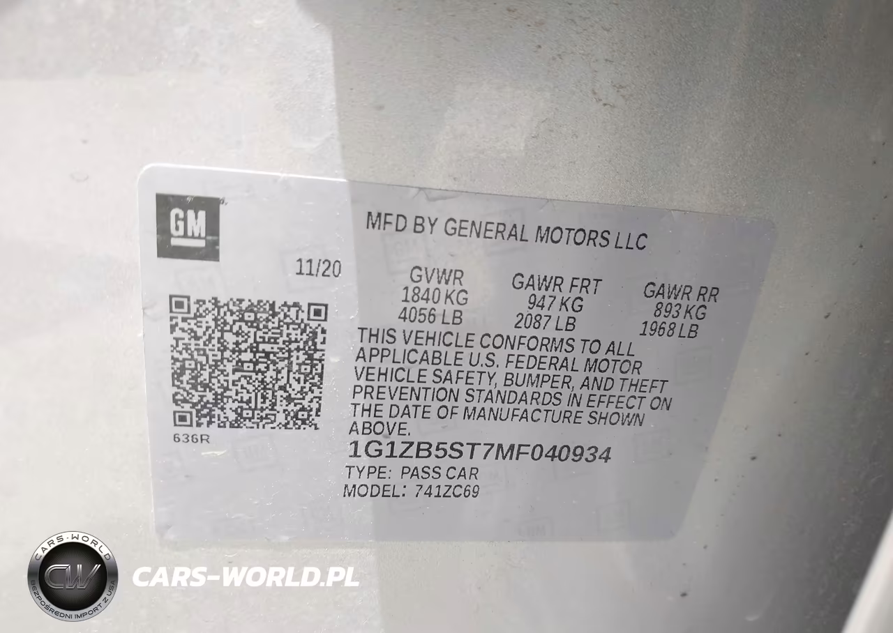 2021 Chevrolet Malibu Fwd Ls VIN:1G1ZB5ST7MF040934 - 9