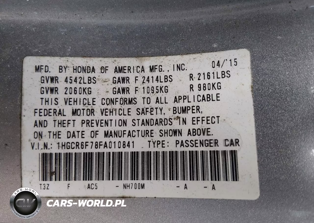 2015 Honda Accord Hybrid Touring VIN:1HGCR6F78FA010841 - 9