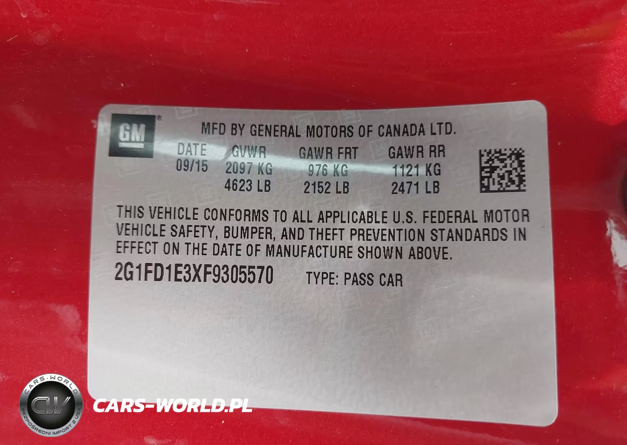 2015 Chevrolet Camaro 1Lt VIN:2G1FD1E3XF9305570 - 9