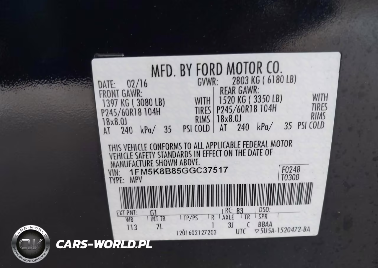 2016 Ford Explorer VIN:1FM5K8B85GGC37517 - 9