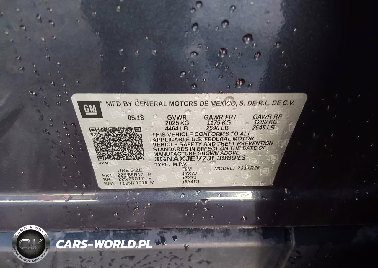 2018 Chevrolet Equinox Lt VIN:3GNAXJEV7JL398913 - 9