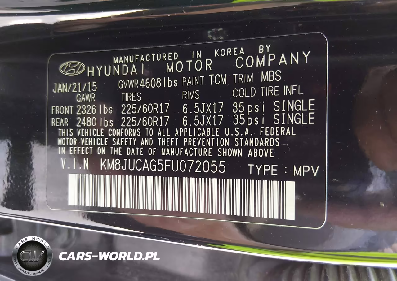 2015 Hyundai Tucson Se VIN:KM8JUCAG5FU072055 - 4