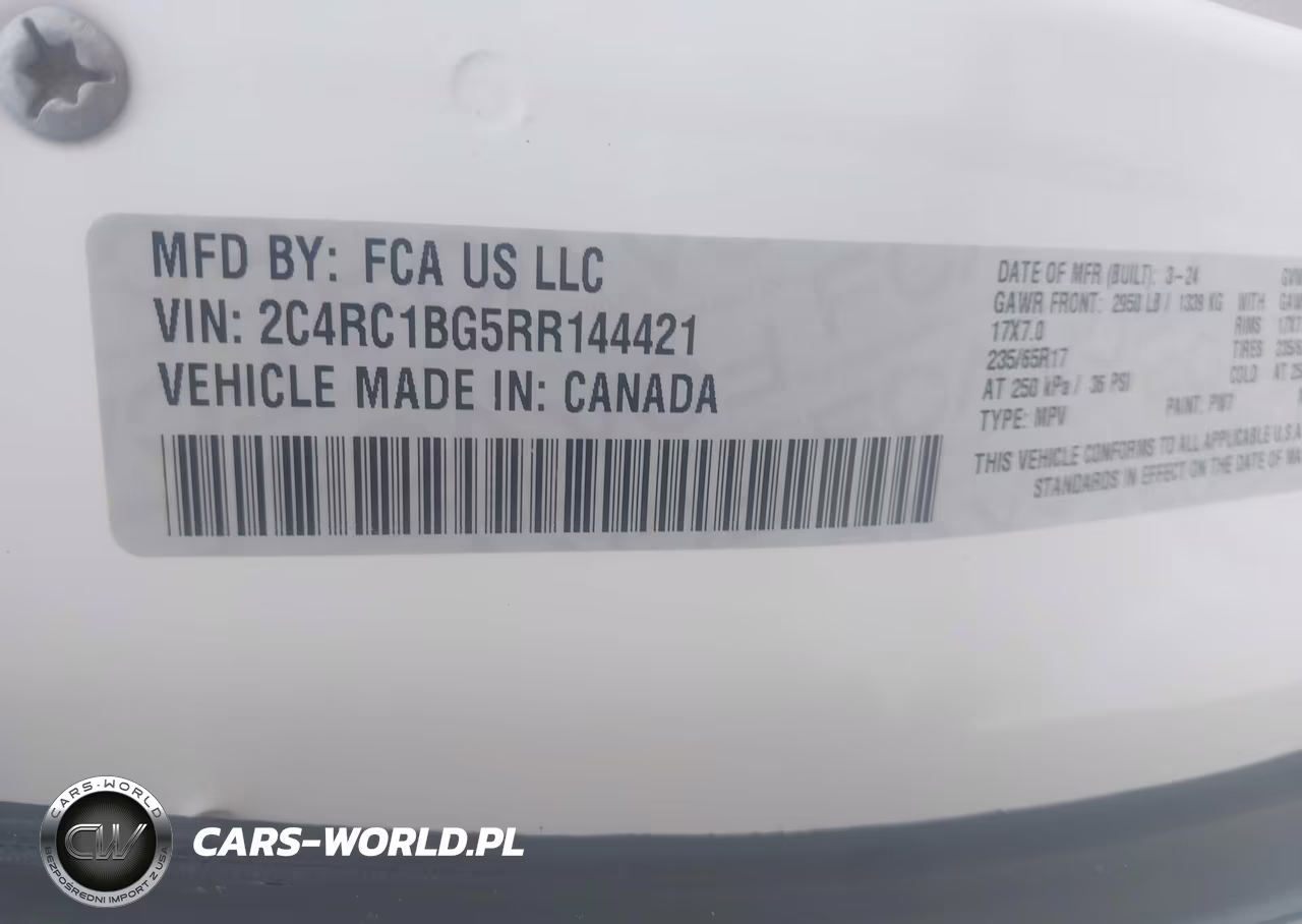 2024 Chrysler Pacifica Touring L VIN:2C4RC1BG5RR144421 - 9