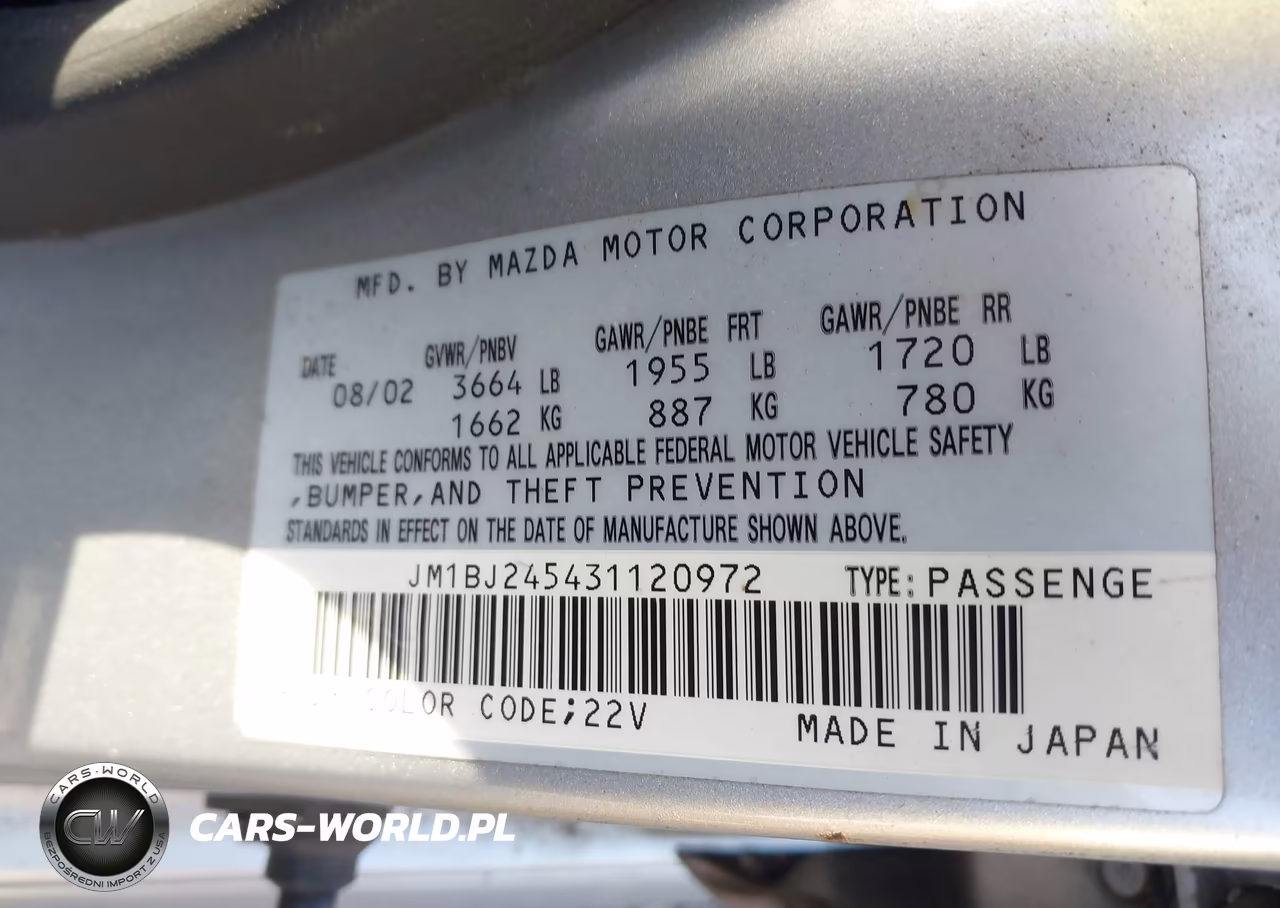 2003 Mazda Protege5 VIN:JM1BJ245431120972 - 9