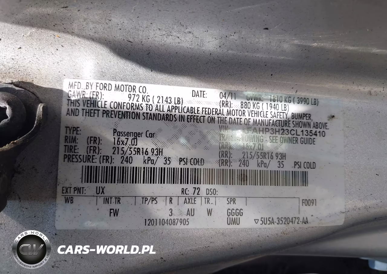 2012 Ford Focus Sel VIN:1FAHP3H23CL135410 - 9