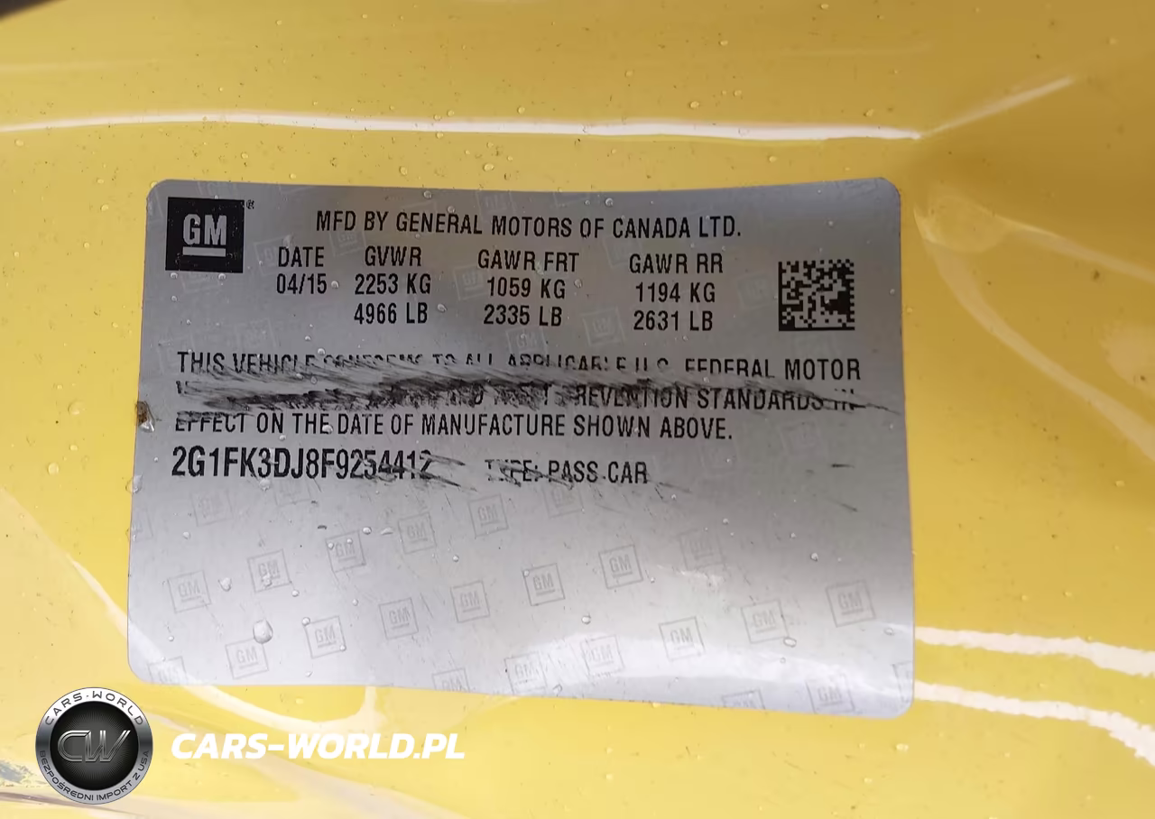 2015 Chevrolet Camaro 2Ss VIN:2G1FK3DJ8F9254412 - 9
