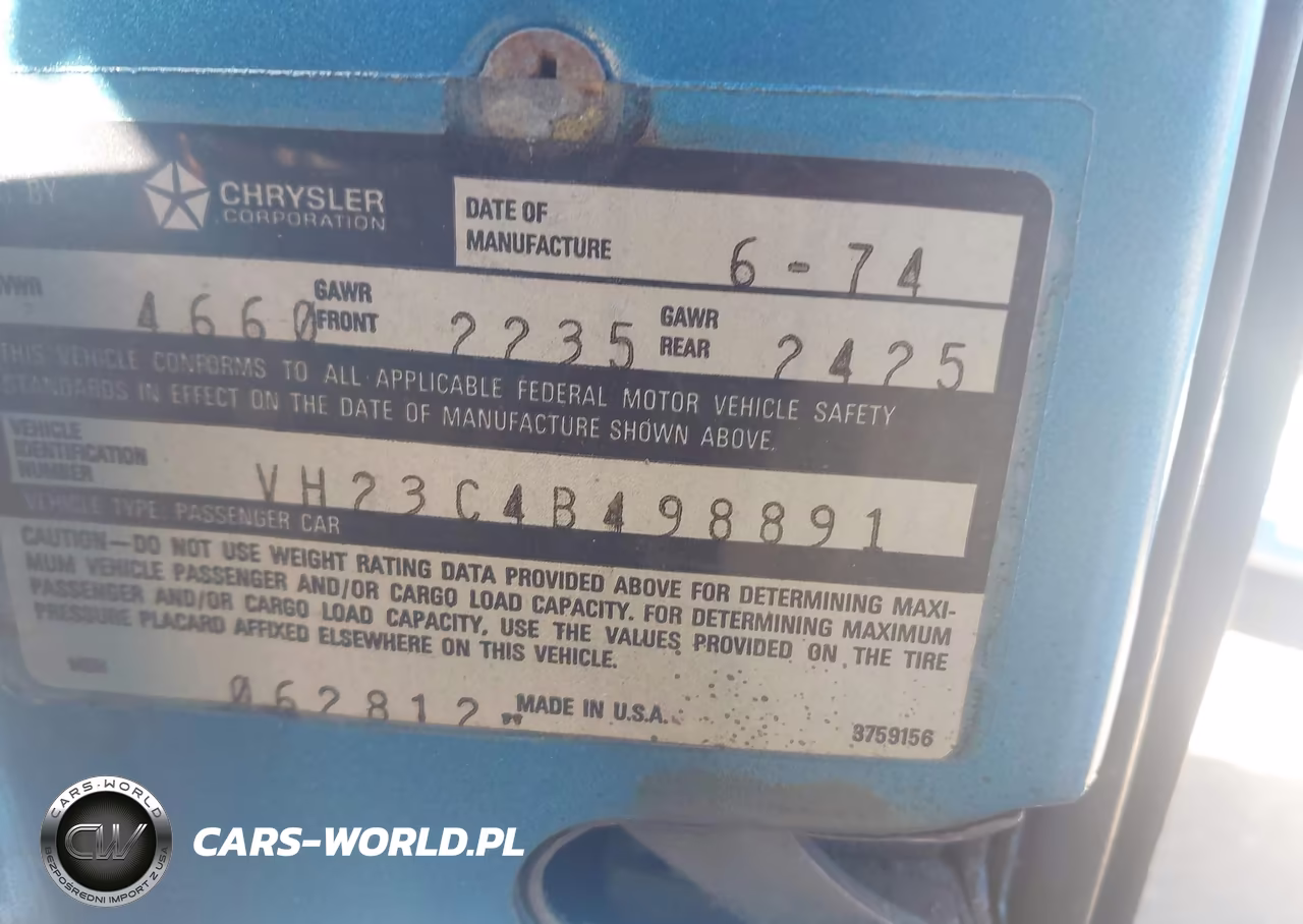 1974 Plymouth Valiant VIN:VH23C4B498891 - 9