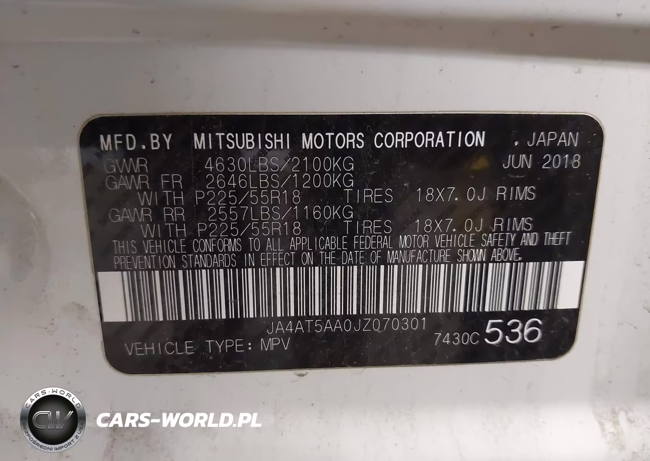 2018 Mitsubishi Eclipse Cross Se-Sel VIN:JA4AT5AA0JZ070301 - 9