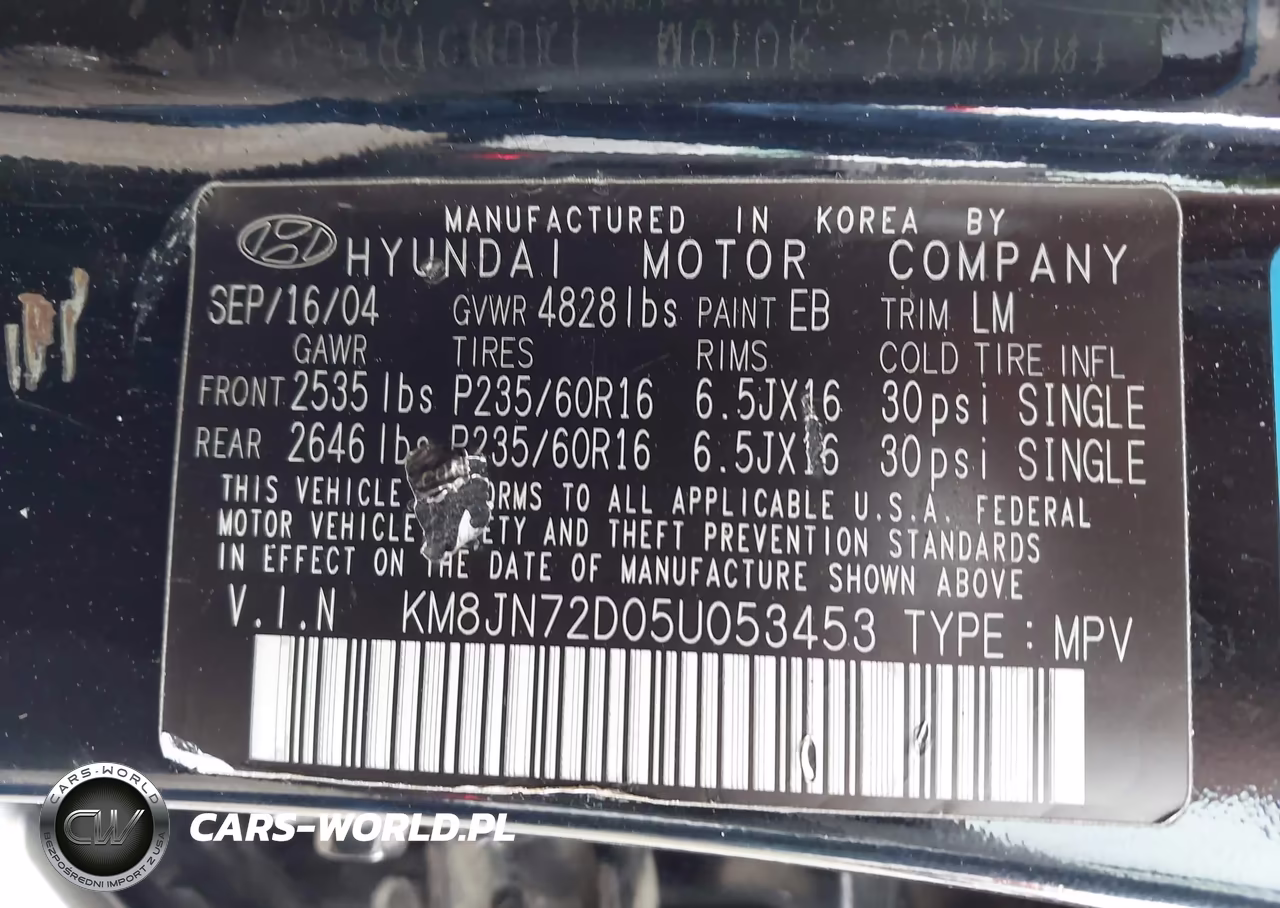 2005 Hyundai Tucson Gls-Lx VIN:KM8JN72D05U053453 - 9