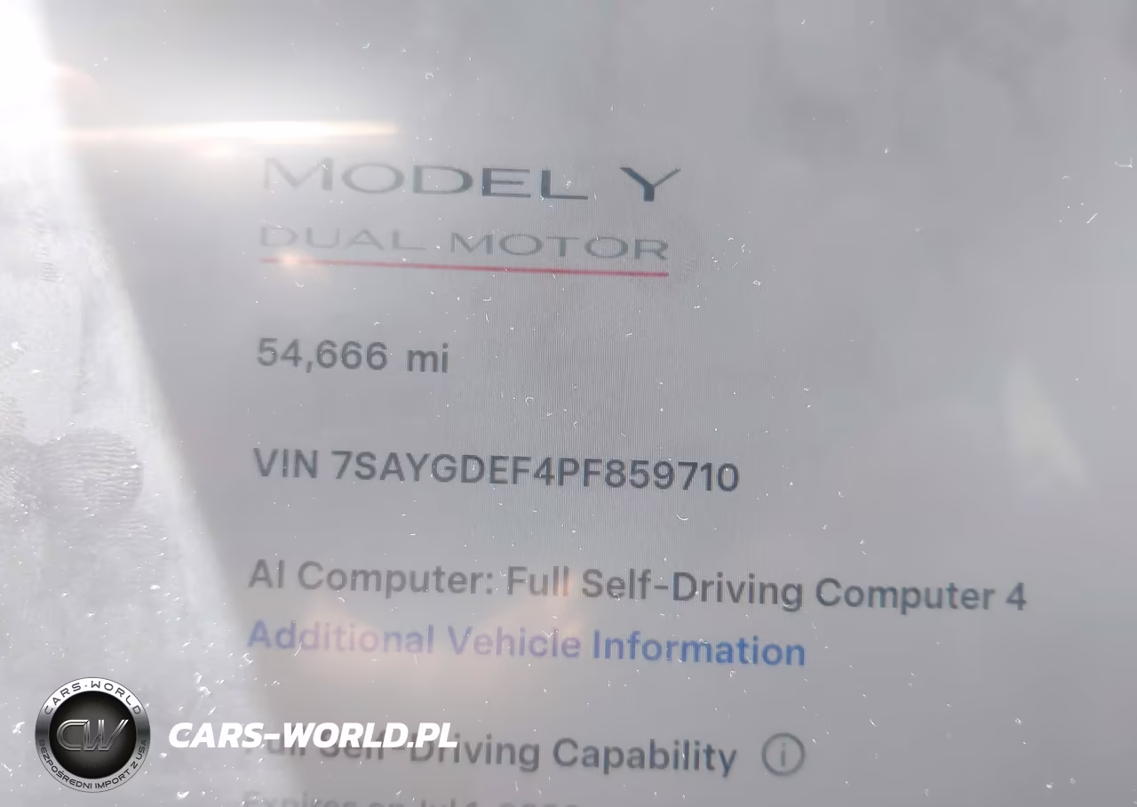 2023 Tesla Model Y Performance Dual Motor All-Wheel Drive VIN:7SAYGDEF4PF859710 - 7