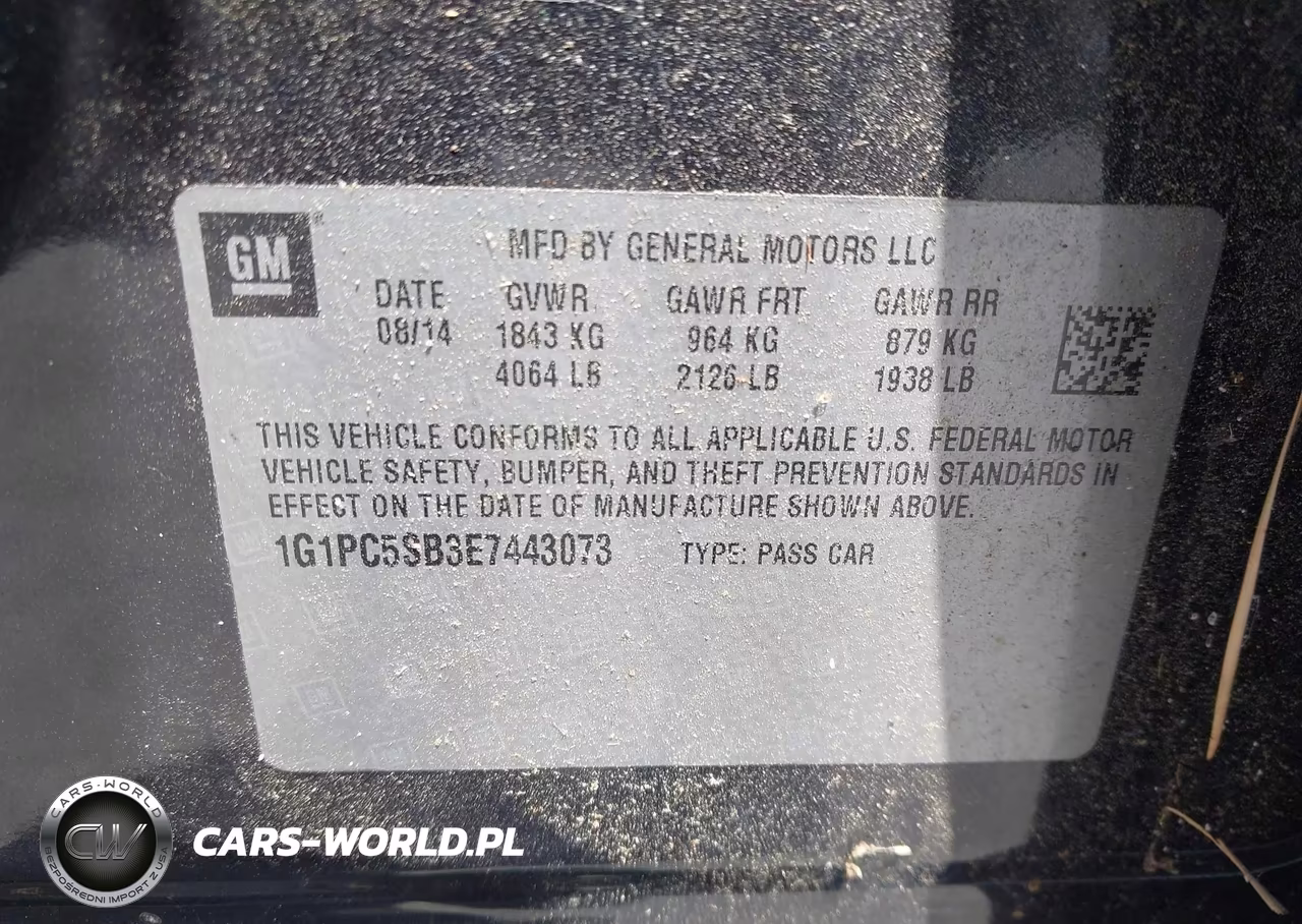 2014 Chevrolet Cruze 1Lt Auto VIN:1G1PC5SB3E7443073 - 9