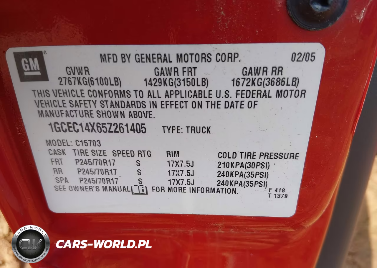 2005 Chevrolet Silverado 1500 Work Truck VIN:1GCEC14X65Z261405 - 9