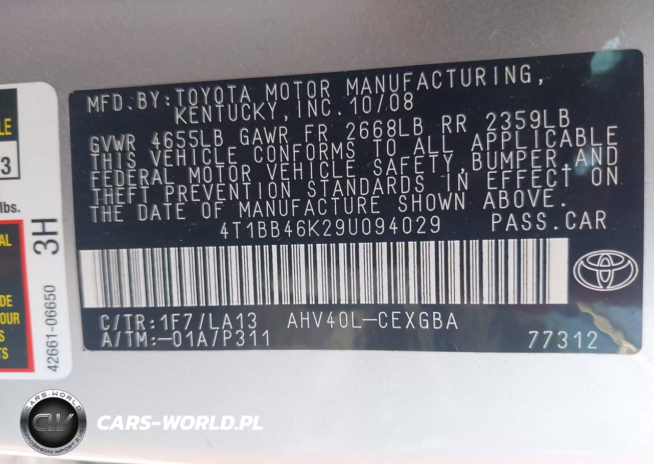 2009 Toyota Camry Hybrid VIN:4T1BB46K29U094029 - 9