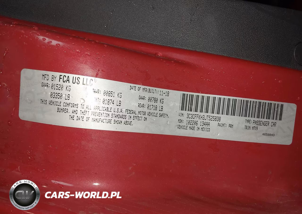 2018 Fiat 500 Pop VIN:3C3CFFKH3JT525838 - 9