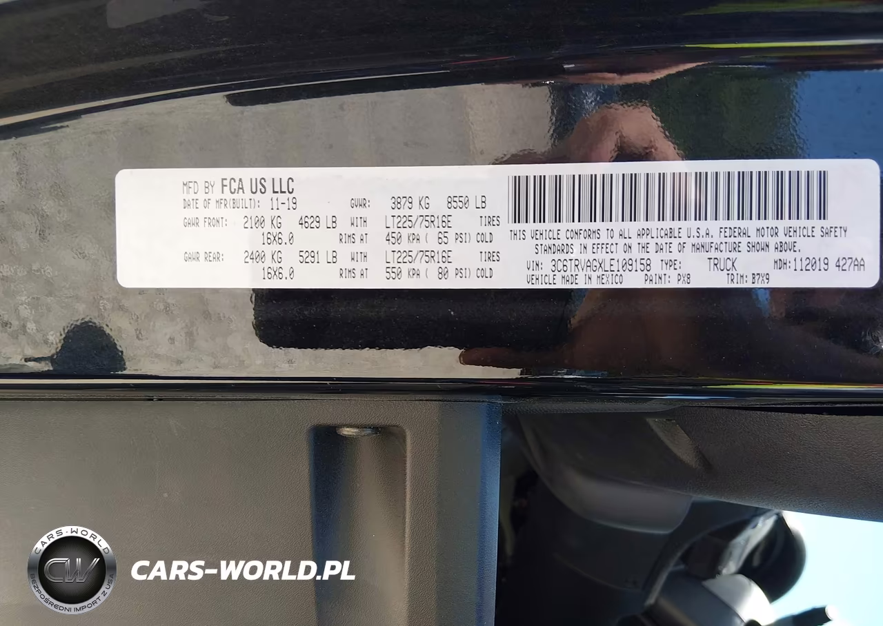 2020 Ram Promaster 1500 Low Roof 136 Wb VIN:3C6TRVAGXLE109158 - 9