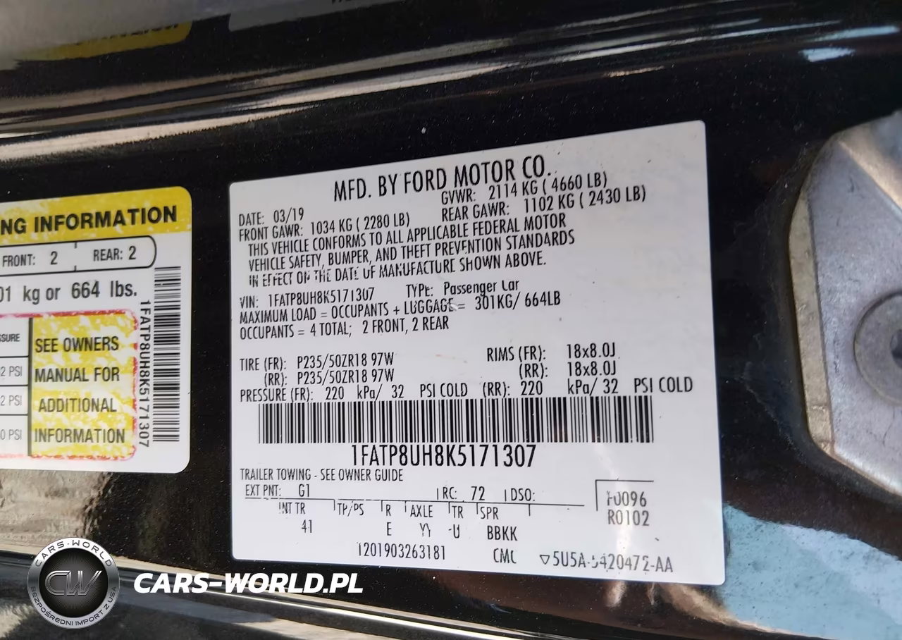 2019 Ford Mustang Ecoboost-Ecoboost Premium VIN:1FATP8UH8K5171307 - 9