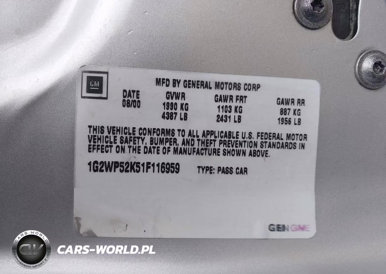 2001 Pontiac Grand Prix Gt VIN:1G2WP52K51F116959 - 9