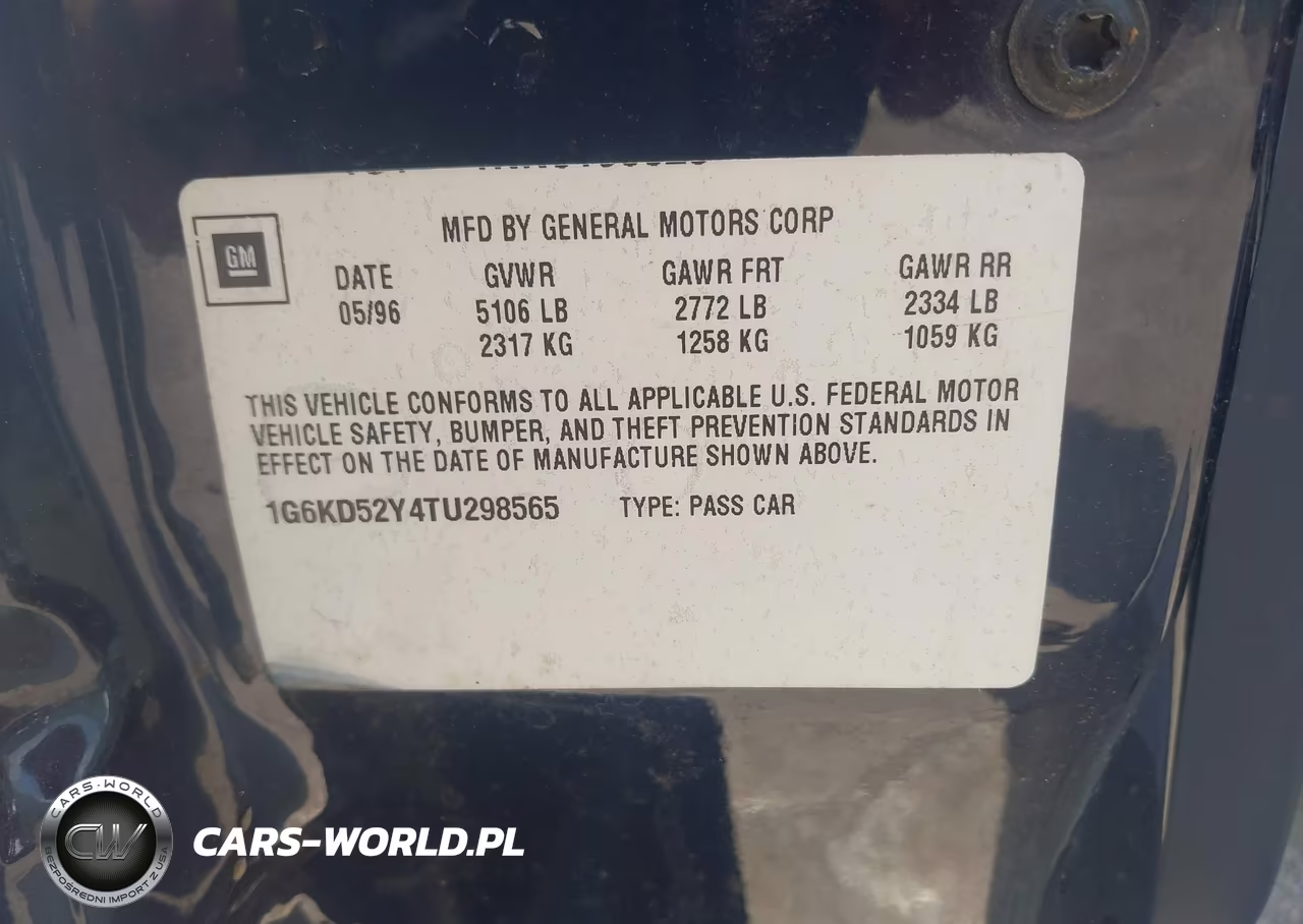 1996 Cadillac Deville VIN:1G6KD52Y4TU298565 - 9